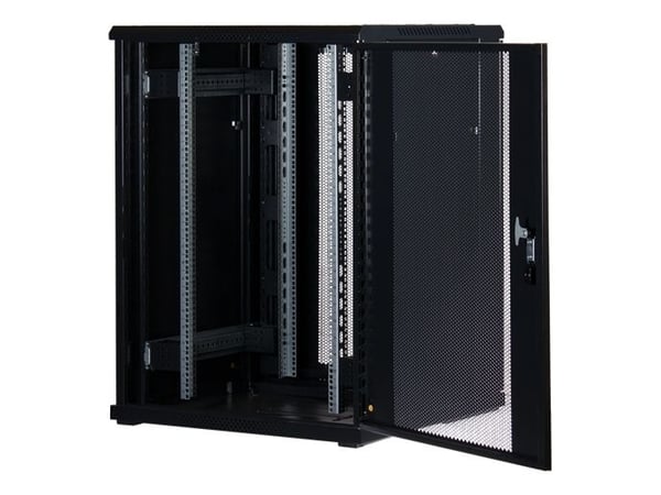 Rockstable RS19-8822PP, Frittstående hylle, 22U, 800 kg, Nøkkellås, Rack skinner, Justerbare bein