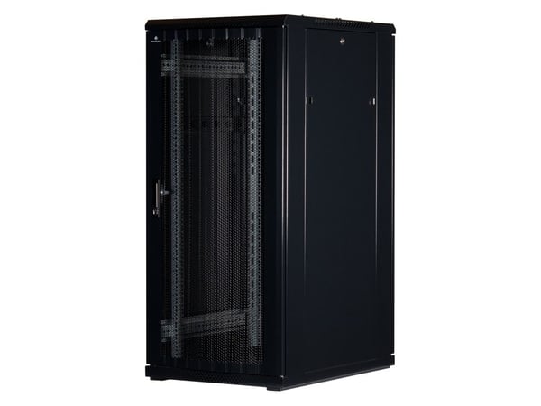 Rockstable RS19-6827PP, Fristående rack, 27U, 800 kg, Knapplås, Kuggskenor, Justerbara fötter