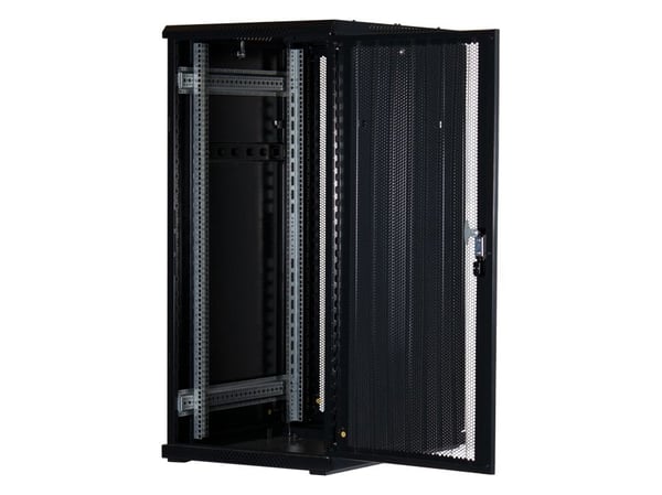Rockstable RS19-6827PP, Fristående rack, 27U, 800 kg, Knapplås, Kuggskenor, Justerbara fötter