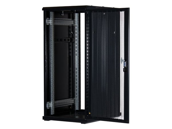 Rockstable RS19-6827PP, Fristående rack, 27U, 800 kg, Knapplås, Kuggskenor, Justerbara fötter