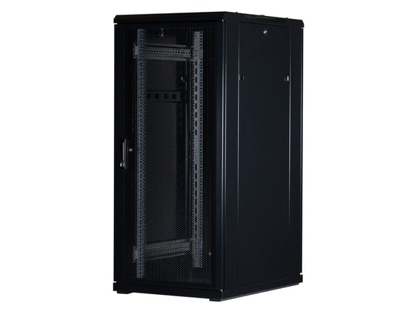 Rockstable RS19-6827PP, Fristående rack, 27U, 800 kg, Knapplås, Kuggskenor, Justerbara fötter