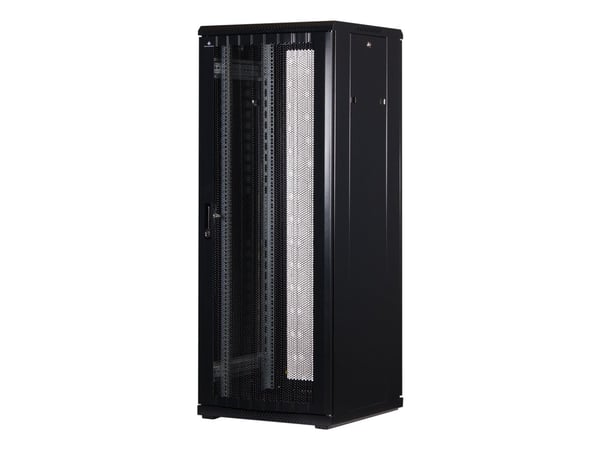 Rockstable RS19-6632PP, Fristående rack, 32U, 800 kg, Knapplås, Kuggskenor, Justerbara fötter