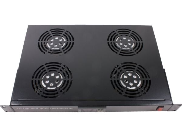 Rockstable RS19-FT1U4TM, Kylfläkt, Svart, Stål, 4 fläkt/-ar, 12 cm, 440 m³/h