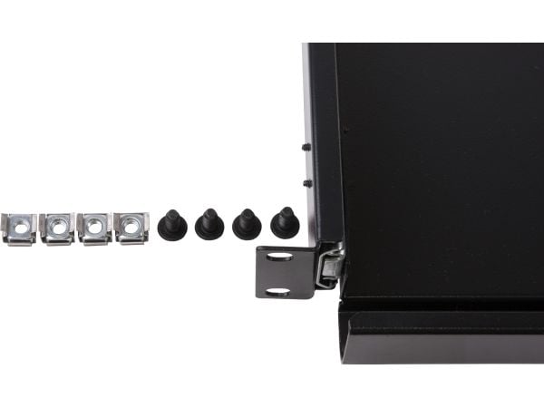Rockstable RS19-KB80, Skuffenhet, Sort, Stål, 1U, Oval, 48,3 cm (19")