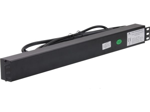 Rockstable RS19-12PDU, Strømkontaktmontering, Sort, 1U, 2 m, 125/250 V, 50 - 60 Hz