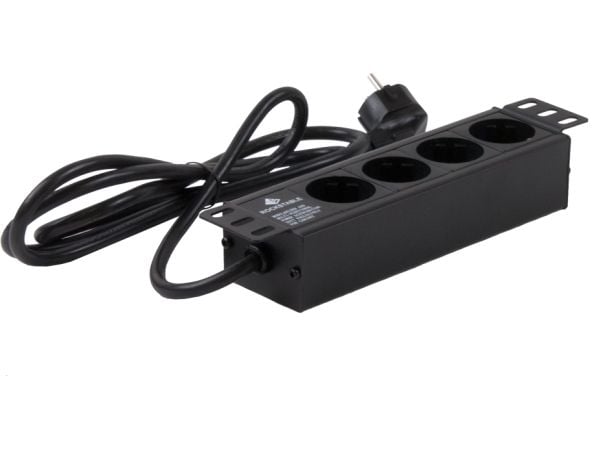 Rockstable RS10-33PDU4, Strømkontaktmontering, Sort, 1U, 1,8 m, 125/250 V, 50 - 60 Hz