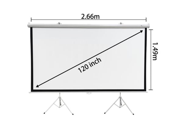 Extralink EX.30538, Manuell, 3,05 m (120"), 2,66 m, 149 cm, 16:9, Hvit