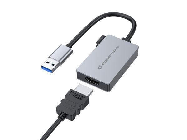 Conceptronic ABBY22G, 3.2 Gen 1 (3.1 Gen 1), USB Type-A, HDMI-utgang, 1920 x 1080 piksler