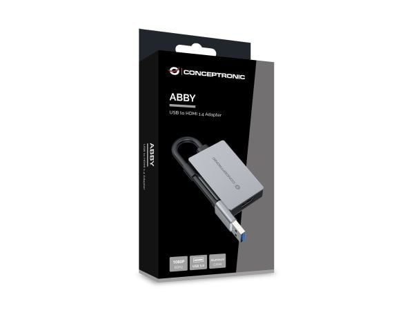 Conceptronic ABBY22G, 3.2 Gen 1 (3.1 Gen 1), USB Type-A, HDMI-utgang, 1920 x 1080 piksler