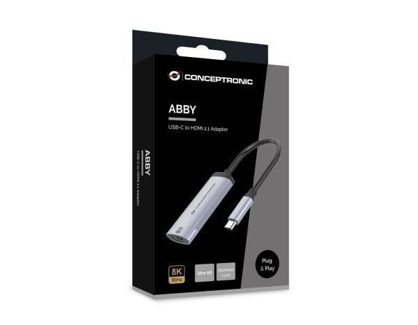Conceptronic ABBY23G, USB Type-C, HDMI-utgang, 7680 x 4320 piksler