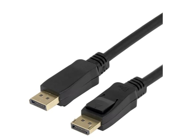DELTACO - DisplayPort-kabel - DisplayPort (hann) til DisplayPort (hann) - DisplayPort 1.4 - 3 m - 8 K 30 Hz (7680 x 4320) støtte, fleksibel - svart