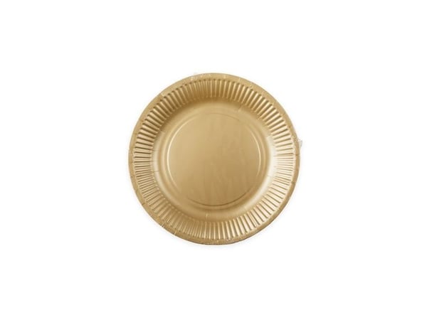 Kultaiset paperilautaset, 18cm, 8 kpl