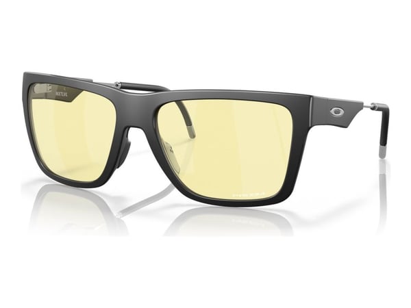 Oakley NXTLVL Gaming Collection - Solglasögon - för dator, spelande - stor - full fälg - ram: svart satäng - objektiv: gul