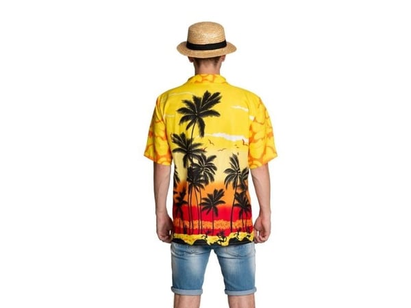 Hawaiiskjorta gul paradis