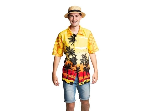 Hawaii skjorte, gult paradis