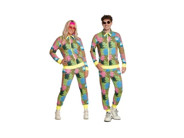 Neon disco joggingdräkt