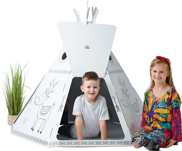 EN KREATIV TEEPEE SAMLING OG FARGELEKE