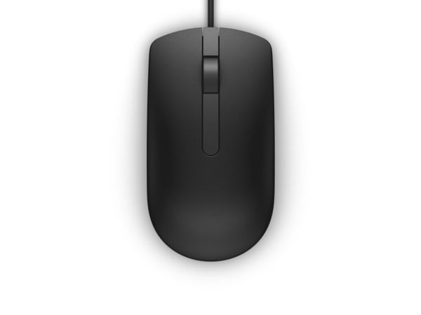 DELL MS116, Ambidekstriøs, Optisk, USB Type-A, 1000 DPI, Sort