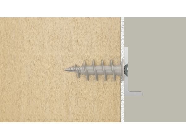 Fischer 570348, Veggplugg, Gipsplater, Plast, Grå, Torx, TX40