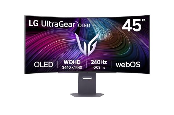 LG UltraGear 45GX90SA-B - OLED-skjerm - gaming - kurvet - 45" (44.5" synlig) - 3440 x 1440 UWQHD @ 240 Hz - 1300 cd/m² - 1500000:1 - DisplayHDR 400...