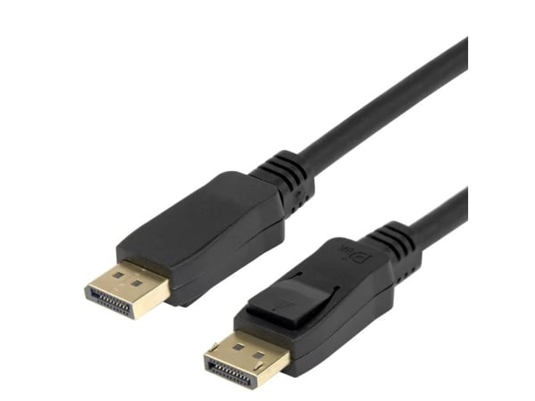 DELTACO - DisplayPort-kabel - DisplayPort (hann) til DisplayPort (hann) - DisplayPort 1.4 - 4 m - 8 K 30 Hz (7680 x 4320) støtte, fleksibel - svart