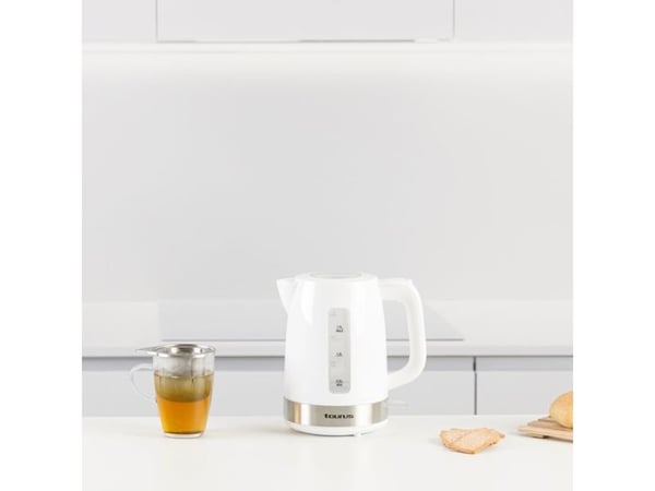 Taurus Aroa, 1,7 l, 2200 W, Sølv, Hvit, Rustfritt stål, Vannivåindikator, Trådløs