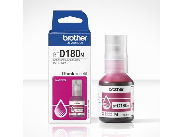 Brother BTD180M, Original, Magenta, Brother, DCP-T580DW, DCP-T583DW, DCP-T780DW, 5000 Sider, 1 stk
