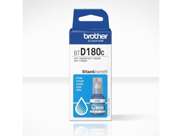Brother BTD180C, Original, Blå, Brother, DCP-T580DW, DCP-T583DW, DCP-T780DW, 5000 Sider, 1 stk