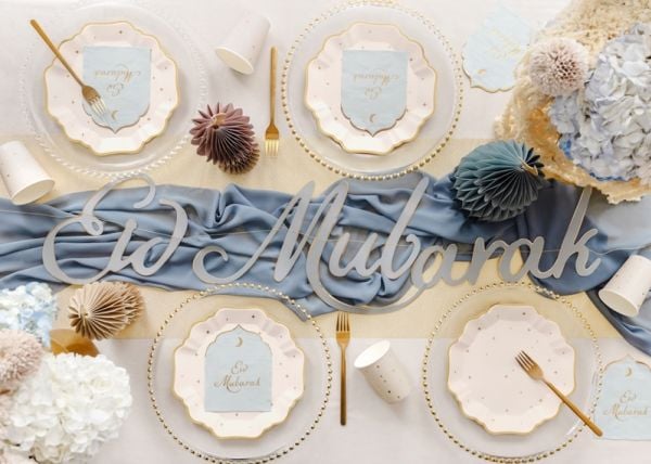 PartyDeco TPP97, Plate, Andre, Papir, Beige, Gull, Mønster, 6 stykker
