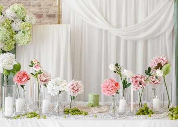 Lys creme rose, 1 stk