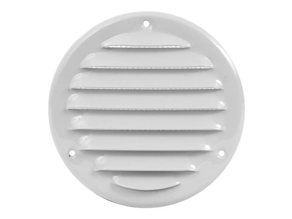 Europlast metallventilationsgaller D100, vit