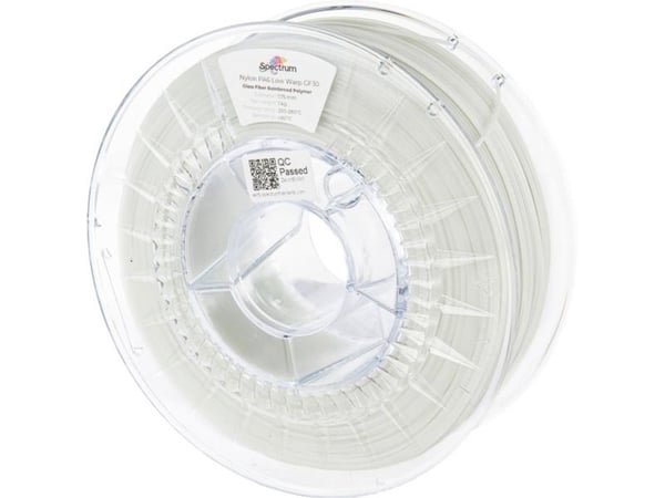 Spectrum Filaments 80722 PA6 Low Warp GF30 filament PA6-GF glassfiberforsterket, varmebestandig, kjemisk bestandig, matt 1,75 mm 1000 g natur
