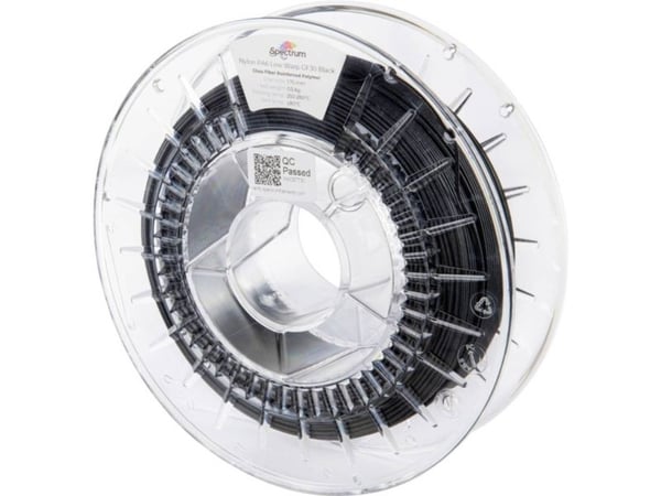 Spectrum Filaments 80740 PA6 Low Warp GF30 filament PA6-GF glassfiberforsterket varme- og kjemikaliebestandig matt 1,75 mm 500 g sort, 1 stk