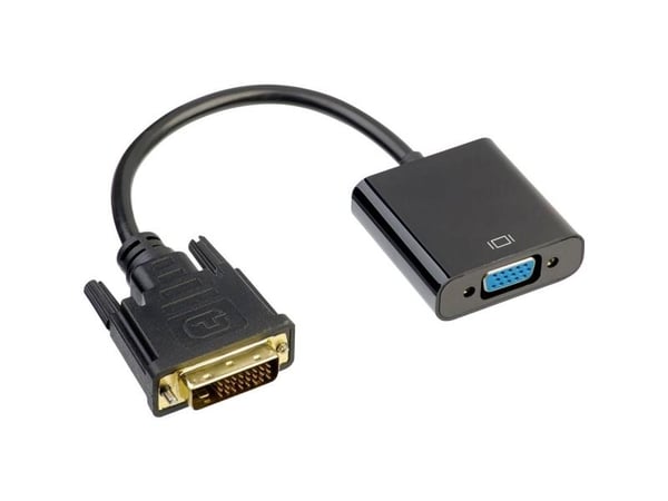 Akyga - Videoadapter - dobbeltlink - DVI-D han til HD-15 (VGA) hun - 15 cm - 15 cm