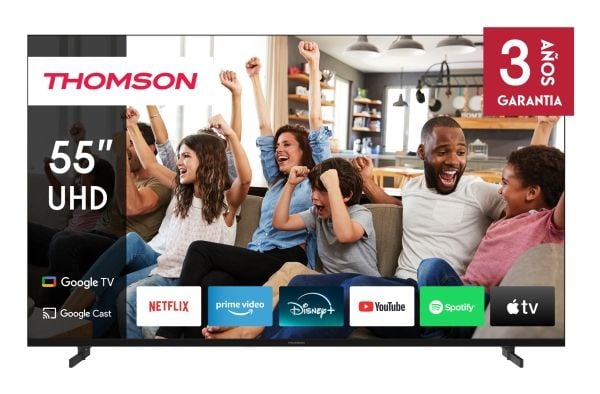 Thomson 55UG4S14, 139,7 cm (55"), 3840 x 2160 piksler, LCD, Smart TV, Wi-Fi, Svart