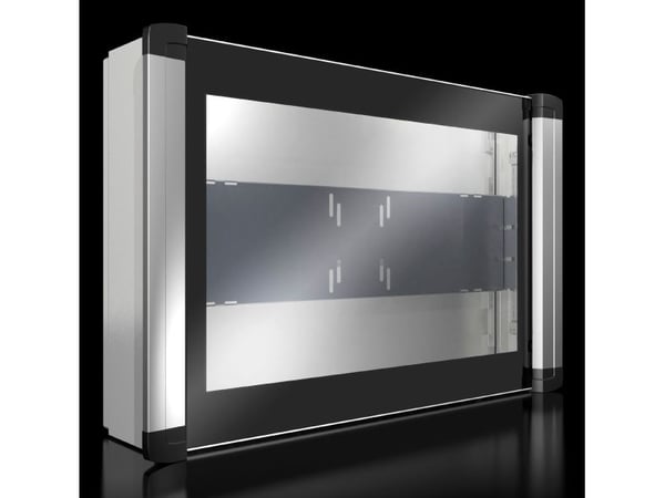 Rittal 6321.050, Aluminium, Plast, Polyuretan (PU), Stål, Grå, Liggende, 61 cm (24"), 75 x 100 mm, 75 x 100 mm