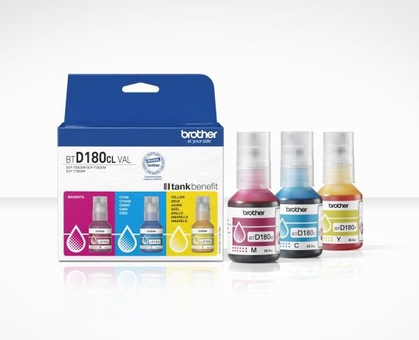 Brother BTD180CLVAL, Original, Blå, Magenta, Gul, Brother, DCP-T580DW, DCP-T583DW, DCP-T780DW, 5000 Sider, 3 stk