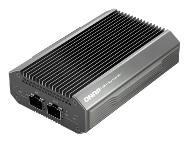 QNAP QNA-UC10G2SF, Koblet med ledninger (ikke trådløs), USB Type-C, Ethernet, 10000 Mbit/s, Sort QNAP QNA-UC10G2SF, Koblet med ledninger (ikke trådløs), USB Type-C, Ethernet, 10000 Mbit/s, Sort