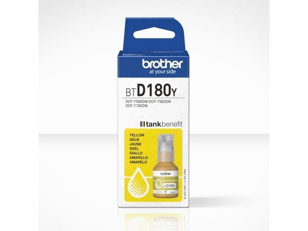Brother BTD180Y, Original, Gul, Brother, DCP-T580DW, DCP-T583DW, DCP-T780DW, 5000 Sider, 1 stk