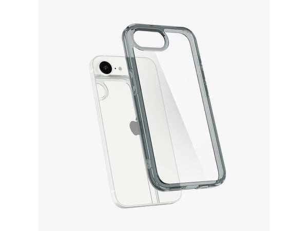 Spigen Ultra Hybrid, Suojus, Apple, iPhone 16e, 15,5 cm (6.1"), Harmaa, Läpinäkyvä