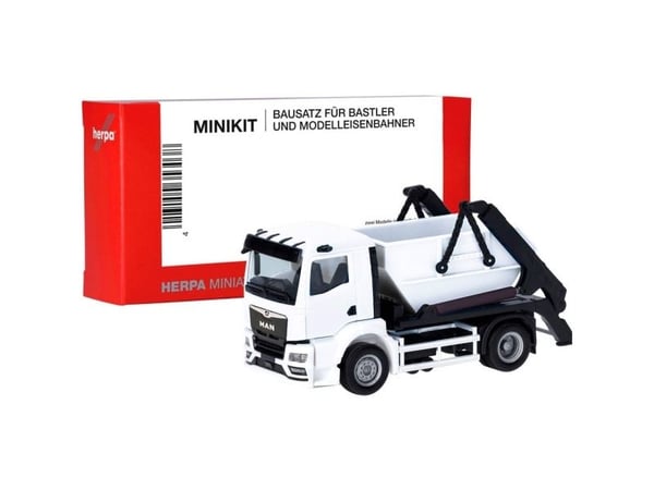 Herpa 013987 H0 lastebilmodell MAN TGS NN Desenskipper AK12, hvit