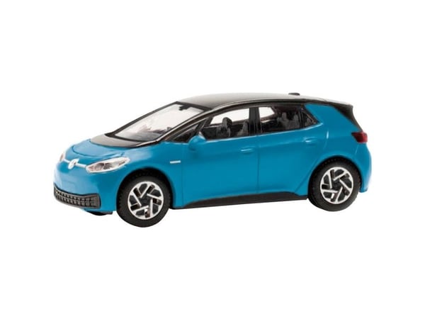 Herpa 421126-002 H0 Personbil modell Volkswagen ID.3, solid havblå