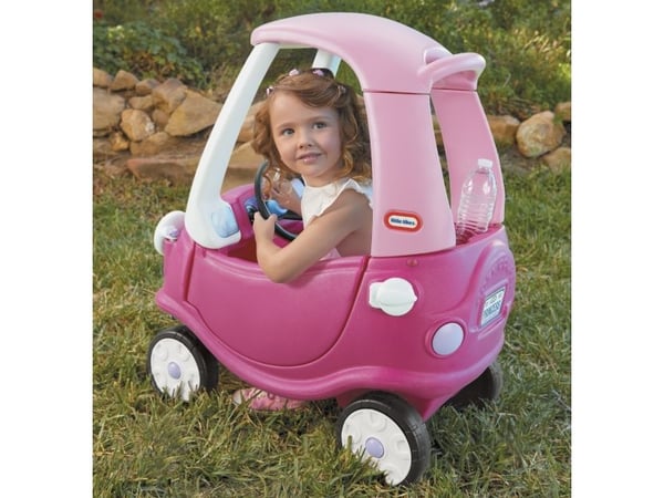 Little Tikes Cozy Coupe Princess, 1,5 år, 4 hjul, Plast, Sort, Rosa, Hvit