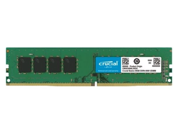 Crucial CB16GU3200, 8 GB, 1 x 8 GB, DDR4, 3200 MHz, 288-pinners DIMM-modul