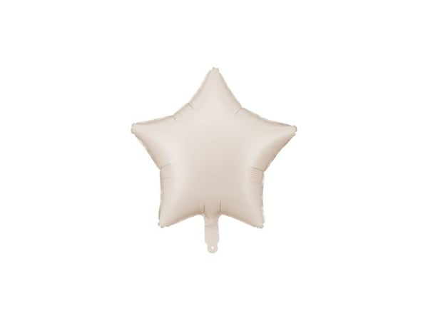 Beige stjärnfolieballong, 48 cm