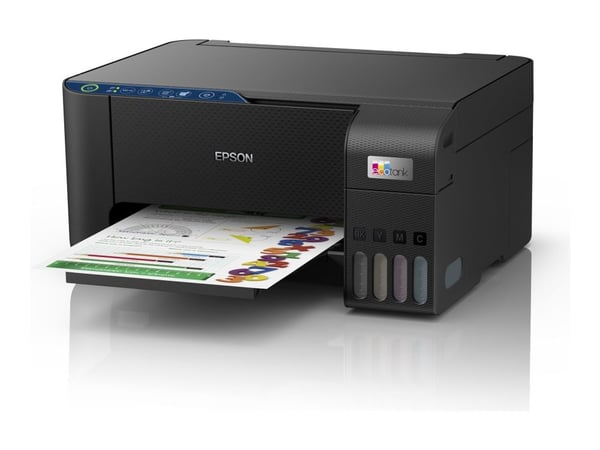 Epson EcoTank ET-2861 - Multifunksjonsskriver - farge - ink-jet - ITS - A4 (medie) - opp til 10 spm (trykking) - 100 ark - Wi-Fi, USB - svart