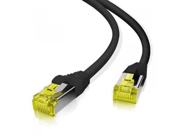 Helos 263808, 0,5 m, Cat6a, S/FTP (S-STP), RJ-45, RJ-45, Sort
