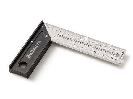 HULTAFORS Vankka tarkkuuskulma 20cm, jossa on jauhemaalattu alumiiniaita ja ruostumattomasta teräksestä valmistettu terä