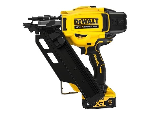 DeWALT DCN930P2-QW, Spikpistol, Vinklat magasin, Gul, 2 skott/min, Batteri, 5 Ah
