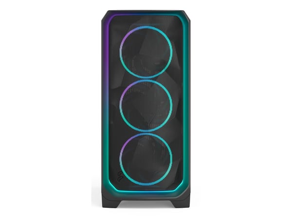 Fractal Design Meshify 3 Ambience Pro RGB - Tower - utvidet ATX (E-ATX) - ingen strømforsyning (ATX) - sort TG lys fargetone - USB/lyd